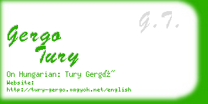 gergo tury business card